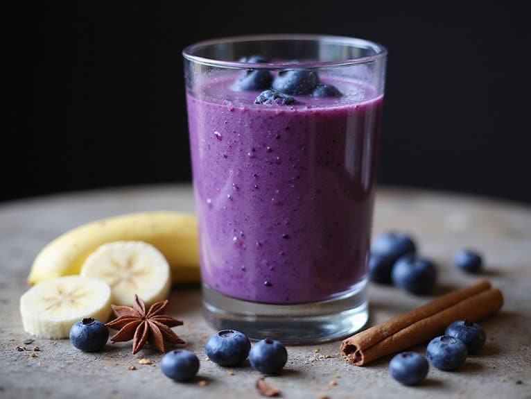 Gewürzter Blaubeer-Bananen-Smoothie