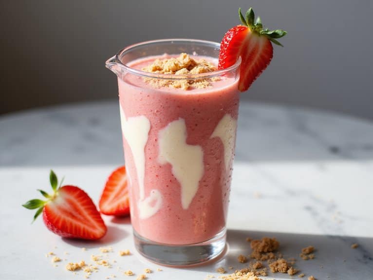 Erdbeer-Käsekuchen-Smoothie-Rezept