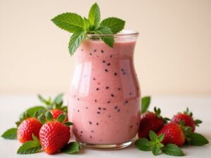 Erdbeer-Minz-Smoothie Rezept
