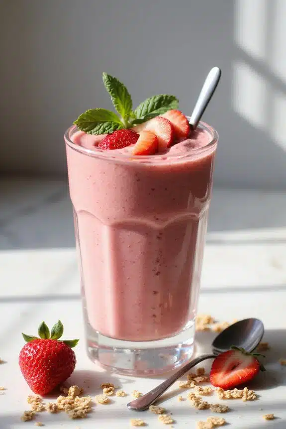 Erdbeersmoothie Serviertipps
