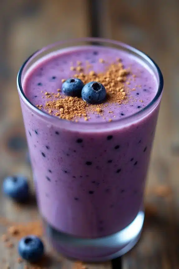 nachdenkliche Blaubeer-Bananen-Mischung