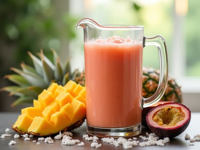 tropischer Frucht-Frühstücks-Smoothie