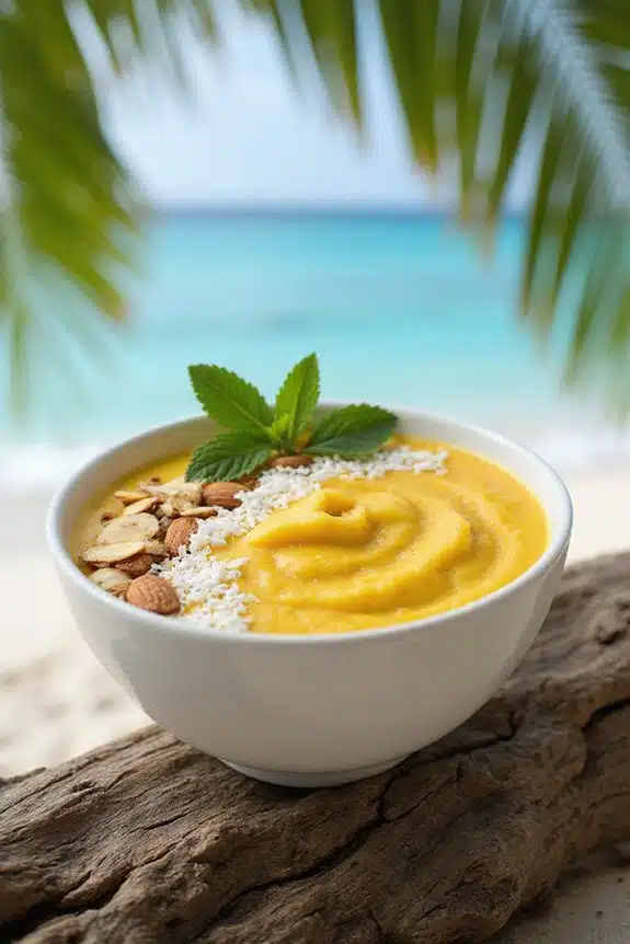 tropische Ananas-Smoothie-Bowl