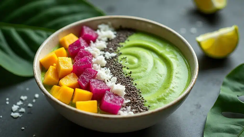 tropische Smoothie-Bowl-Toppings