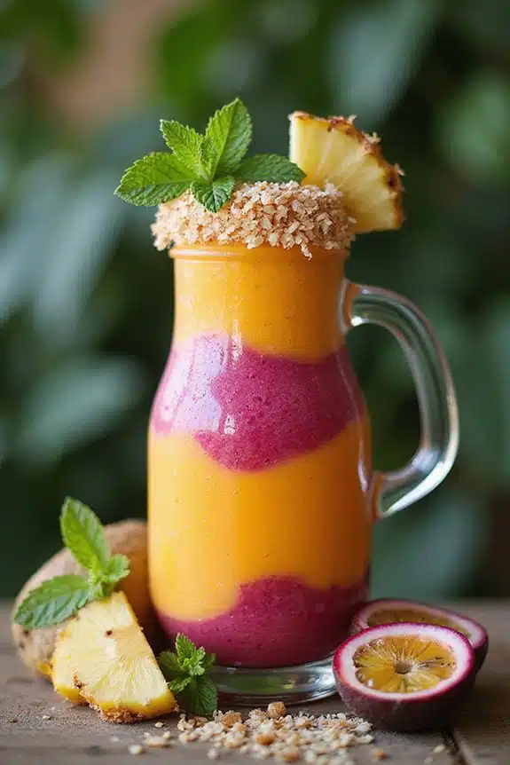 Tipps für die Präsentation von tropischen Smoothies
