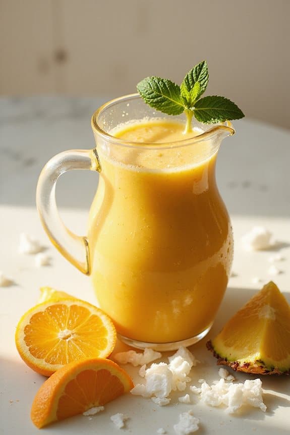 Tipps für die Präsentation von tropischen Smoothies