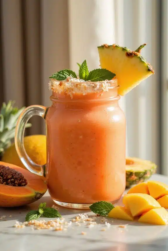 Tipps für die Präsentation von tropischen Smoothies