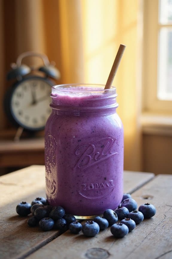 lebendiges Blaubeer-Smoothie-Ritual