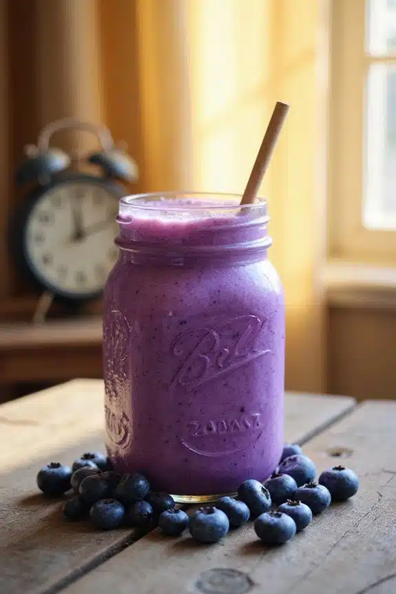 lebendiges Blaubeer-Smoothie-Ritual
