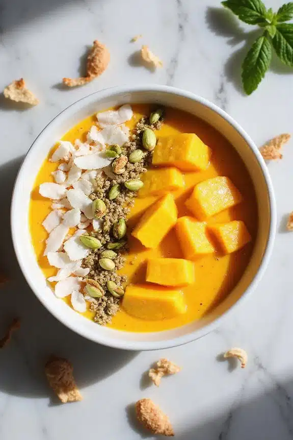 lebendige Smoothie-Bowl-Präsentation
